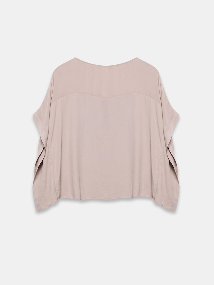 Mint Velvet Natural Sheer Panel Top - Image 8 of 8