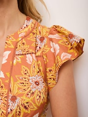 Mint Velvet Floral Print Cotton Midi Dress - Image 6 of 8