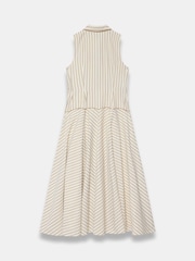 Mint Velvet Yellow Cotton Blend Striped Maxi Dress - Image 8 of 8
