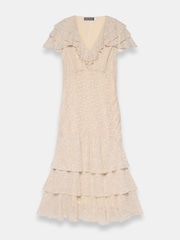 Mint Velvet Yellow Ruffle Print Midi Dress - Image 6 of 7