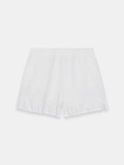 Mint Velvet White Linen Ruffle Trim Shorts - Image 6 of 7