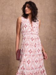 Mint Velvet Pink Geo Print Maxi Dress - Image 5 of 8