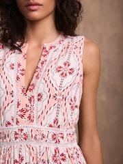 Mint Velvet Pink Geo Print Maxi Dress - Image 6 of 8