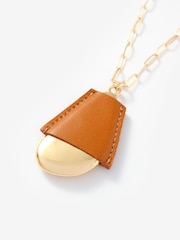 Mint Velvet Faux Leather Cased Pendant Necklace - Bild 3 von 4