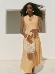 Mint Velvet Yellow Linen Maxi Dress - Image 6 of 8