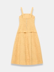Mint Velvet Yellow Cotton Floral Midi Dress - Image 8 of 8
