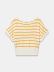 黃色 - Mint Velvet Striped Cotton Blend Top - 圖片 7/8