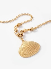 Mint Velvet Gold Tone Shell Pendant Necklace - Image 3 of 3