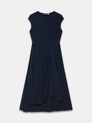 Mint Velvet Blue Jersey Asymmetric Dress - Image 6 of 7