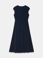 Mint Velvet Blue Jersey Asymmetric Dress - Image 7 of 7