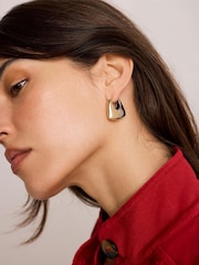 Mint Velvet Mixed Metal Hoop Earrings - Imaginea 4 din 4