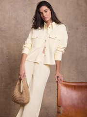 Mint Velvet Yellow Denim Cropped Shirt - Image 3 of 8