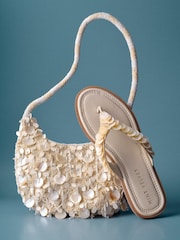 Mint Velvet Cream Freya Detail Flip Flop Sandals - Image 5 of 5