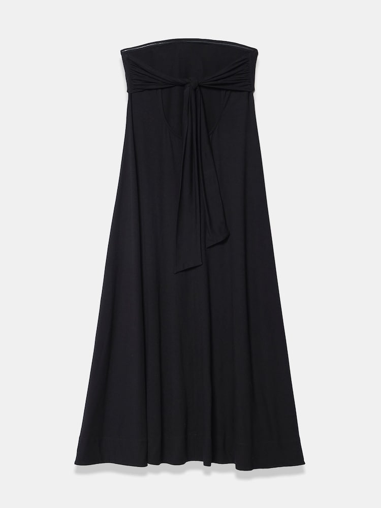 Mint Velvet Black Jersey Bandeau Maxi Dress - Image 7 of 7