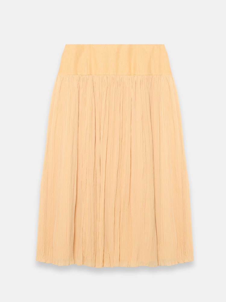 Mint Velvet Yellow Waist Crinkle Midi Skirt - Image 8 of 8
