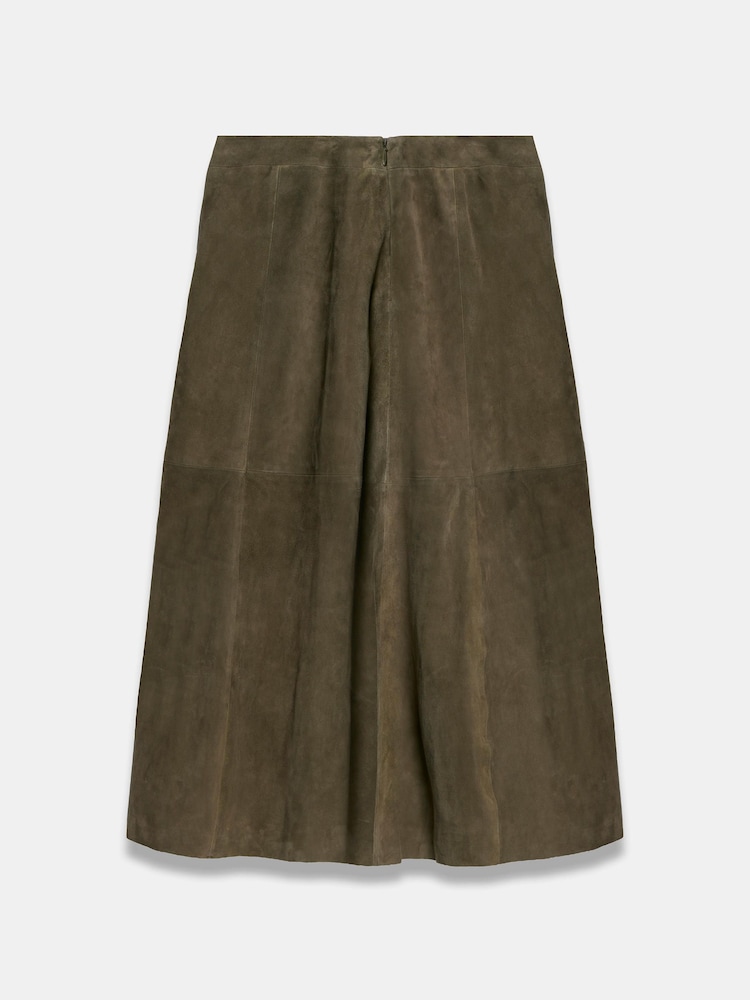 Mint Velvet Green Suede Midi Skirt - Image 8 of 8 Mint Velvet Green Suede Midi Skirt - Image 8 of 8