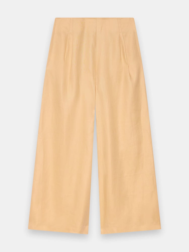 Mint Velvet Yellow Linen Wide Trousers - Image 7 of 7