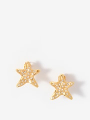 Mint Velvet Gold Tone Mini Starfish Stud Earrings - Image 1 of 3