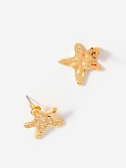 Mint Velvet Gold Tone Mini Starfish Stud Earrings - Image 2 of 3