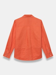 Mint Velvet Orange Linen Sheer Panel Shirt - Image 8 of 8