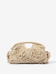 Mint Velvet Cream Lila Crochet Clutch Bag - Image 2 of 5