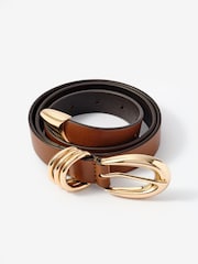 Mint Velvet Brown Buckle Belt - Image 2 of 4