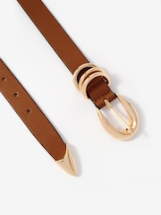 Mint Velvet Brown Buckle Belt - Image 3 of 4