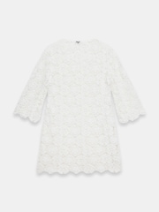 Mint Velvet Off White Crochet Beach Mini Dress - Image 8 of 8