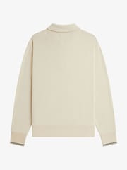 Naturlig - Fred Perry Half Zip Collared Sweatshirt - Bilde 5 av 5