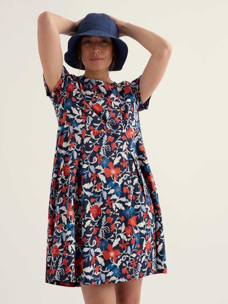 Seasalt Cornwall Blue S/S Witch Hazel Dress - Image 1 of 5 Seasalt Cornwall Blue S/S Witch Hazel Dress - Image 1 of 5
