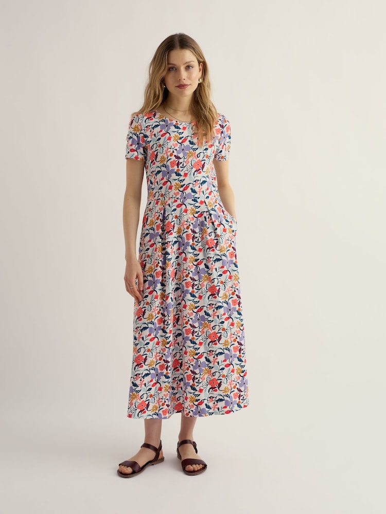 Seasalt Cornwall White Tall Short Sleeve Veronica Dress - Image 1 of 5 Seasalt Cornwall White Tall Short Sleeve Veronica Dress - Image 1 of 5