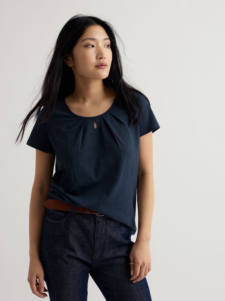 Seasalt Cornwall Dark Blue Appletree T-Shirt - Image 1 of 6 Seasalt Cornwall Dark Blue Appletree T-Shirt - Image 1 of 6