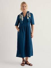 Seasalt Cornwall Blue Petite Fen Violet Dress - Image 1 of 5