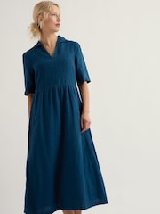 Seasalt Cornwall Blue Petite Fen Violet Dress - Image 3 of 5