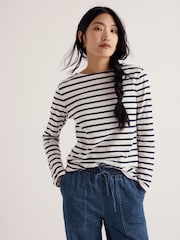 Seasalt Cornwall White/Blue Sailor Top - Image 1 of 5