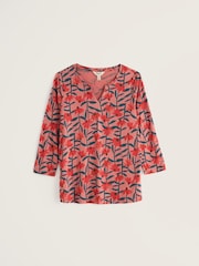 Seasalt Cornwall Pink 3/4 Kellow Top - Image 4 of 5