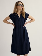 Seasalt Cornwall Blue Sand Patterns Dress - Image 1 of 5