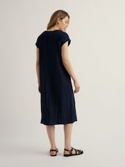 Seasalt Cornwall Blue Sand Patterns Dress - Image 2 of 5