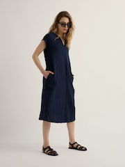 Seasalt Cornwall Blue Sand Patterns Dress - Image 3 of 5