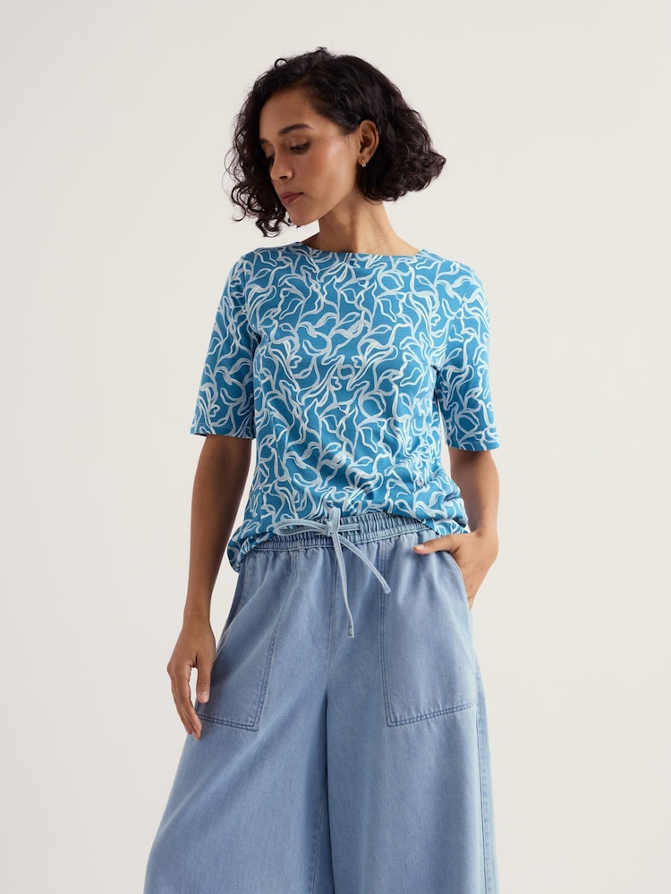 Seasalt Cornwall Blue Poisson T-Shirt - Image 1 of 5