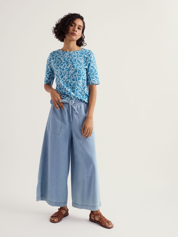 Seasalt Cornwall Blue Poisson T-Shirt - Image 2 of 5