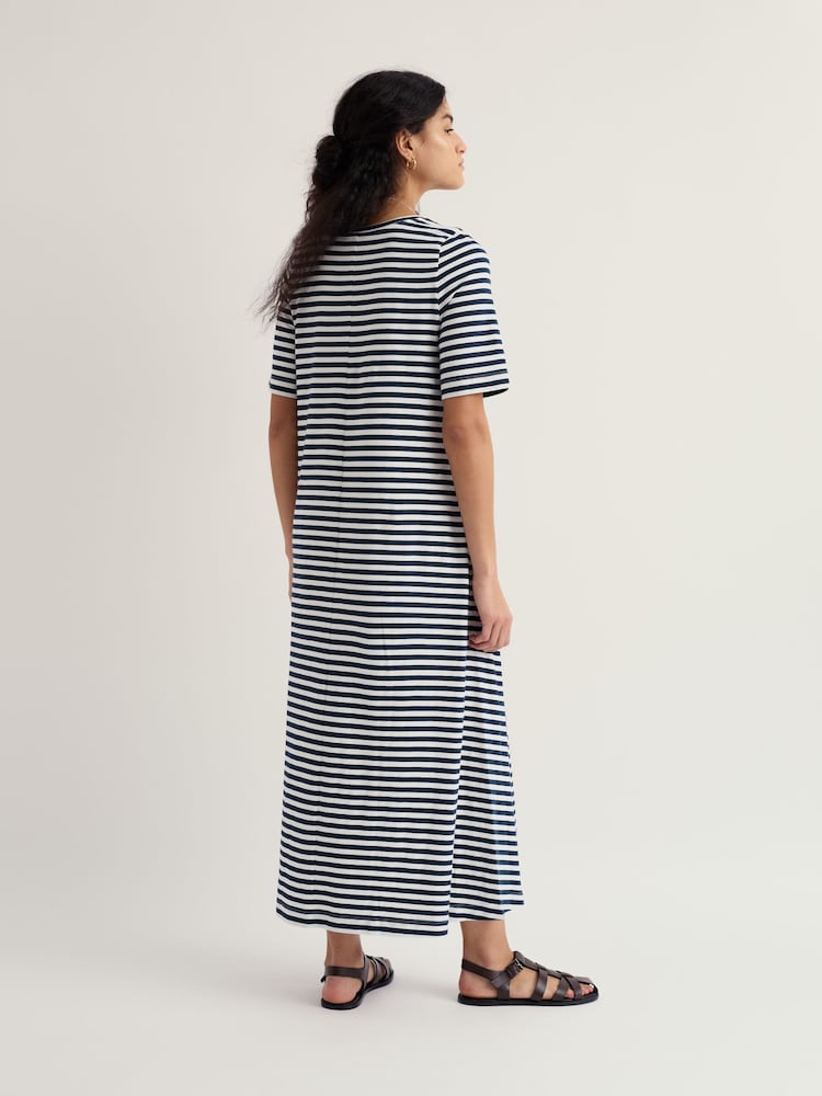 Seasalt Cornwall Blue Petite Ivey Dress - Image 2 of 5 Seasalt Cornwall Blue Petite Ivey Dress - Image 2 of 5