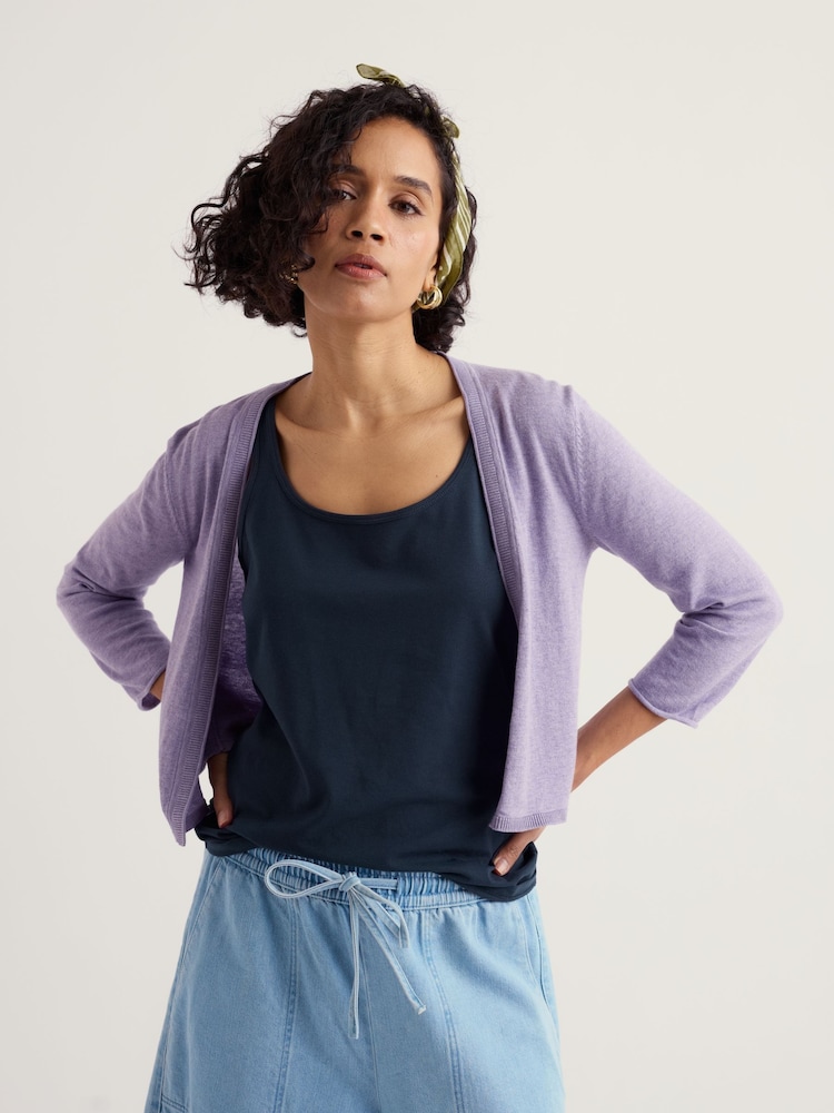 Seasalt Cornwall Purple Vanessa Cardigan - Image 1 of 5 Seasalt Cornwall Purple Vanessa Cardigan - Image 1 of 5