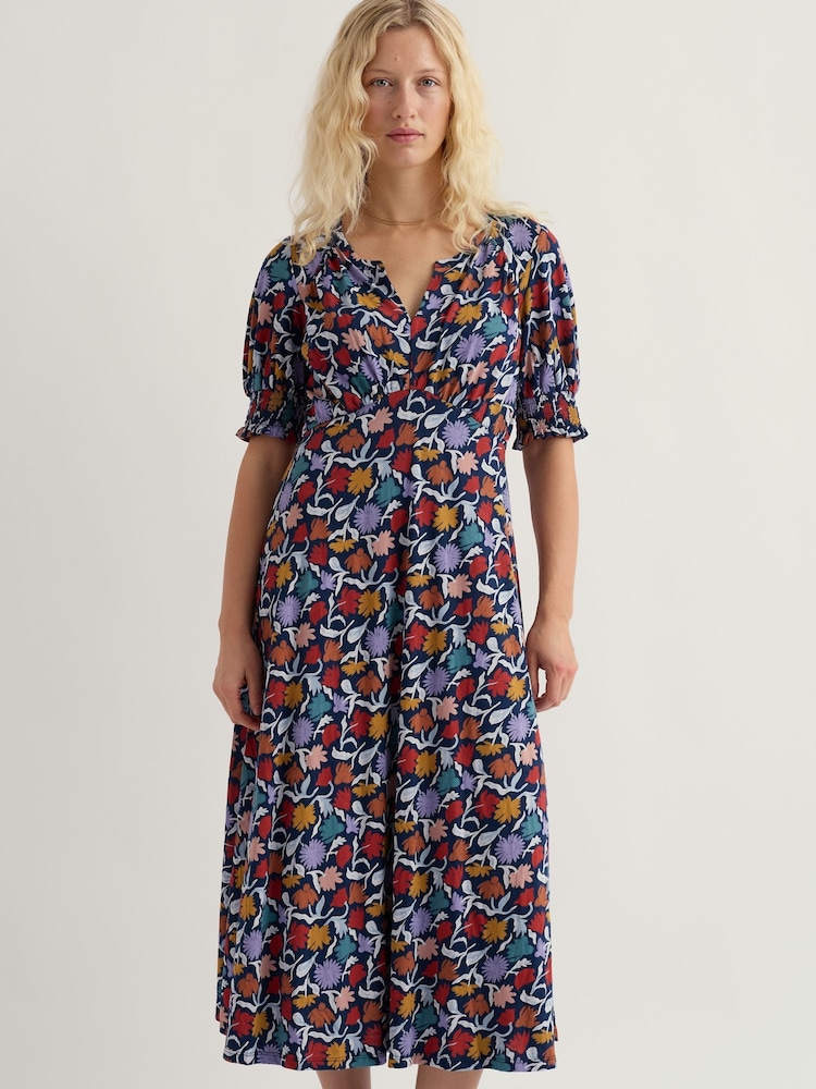Seasalt Cornwall Blue Fenil Dress - Image 1 of 5 Seasalt Cornwall Blue Fenil Dress - Image 1 of 5