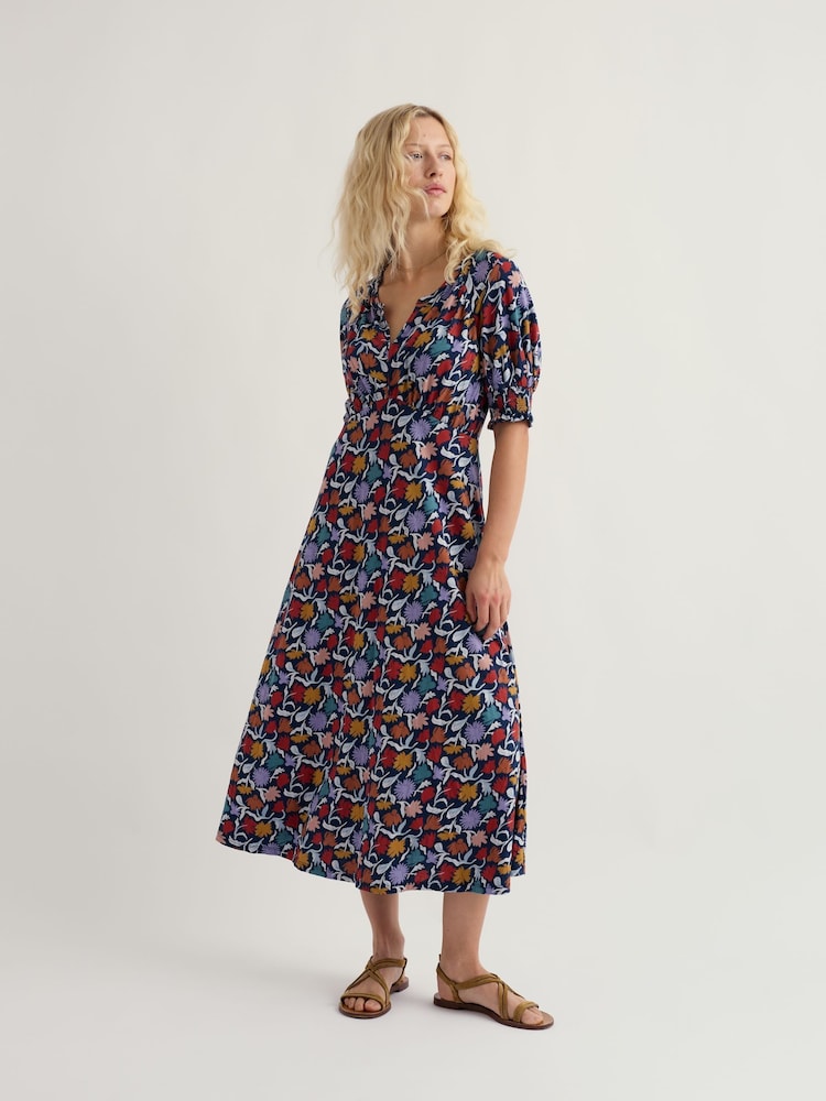 Seasalt Cornwall Blue Fenil Dress - Image 2 of 5 Seasalt Cornwall Blue Fenil Dress - Image 2 of 5