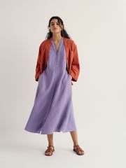 Seasalt Cornwall Purple Carved Wood Dress - Image 2 of 5