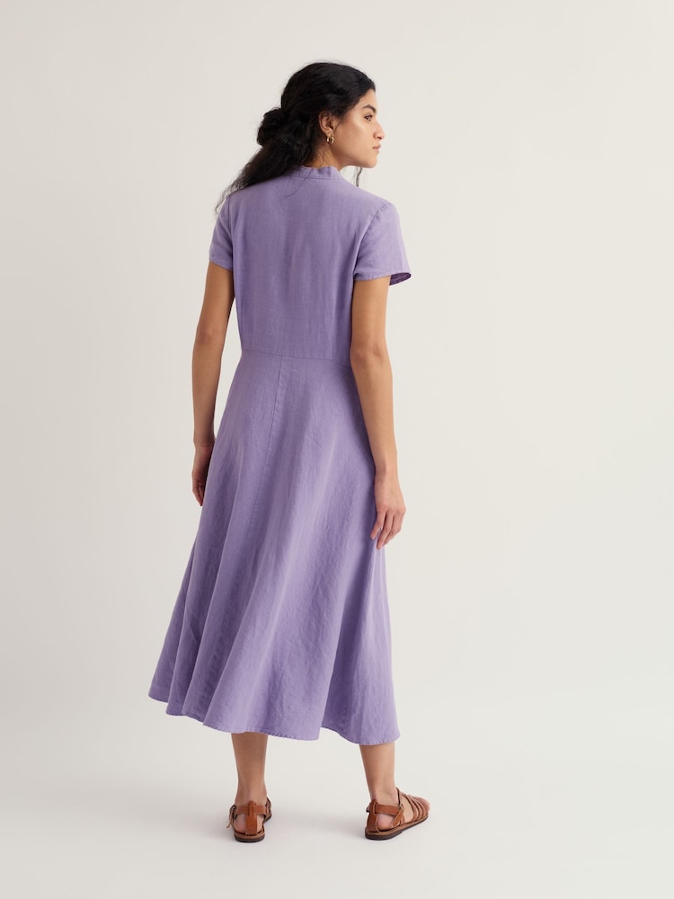 Seasalt Cornwall Purple Petite Carved Wood Dress - Image 2 of 5 Seasalt Cornwall Purple Petite Carved Wood Dress - Image 2 of 5