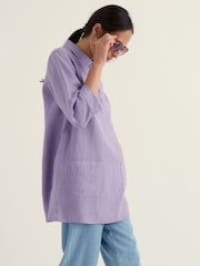 Seasalt Cornwall Purple Artist's Journey Shirt - Image 2 of 5