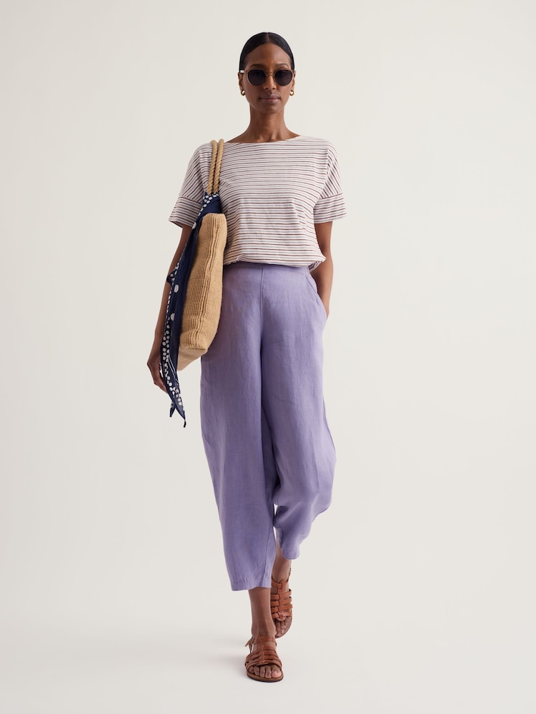 Seasalt Cornwall Purple Noweth Trousers - Image 2 of 5