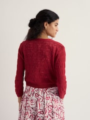 Seasalt Cornwall Red Sweet Day Cardigan - Image 2 of 5